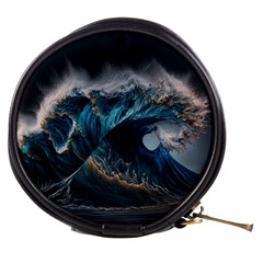 Tsunami Waves Ocean Sea Water Rough Seas 7 Mini Makeup Bag by Ravend