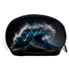 Tsunami Waves Ocean Sea Water Rough Seas 7 Accessory Pouch (large) by Ravend