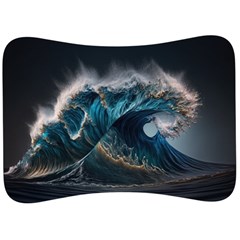 Tsunami Waves Ocean Sea Water Rough Seas 7 Velour Seat Head Rest Cushion