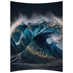 Tsunami Waves Ocean Sea Water Rough Seas 7 Back Support Cushion by Ravend