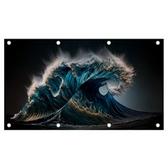 Tsunami Waves Ocean Sea Water Rough Seas 7 Banner And Sign 7  X 4  by Ravend