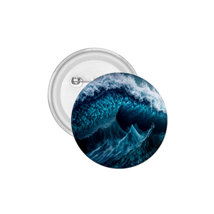 Tsunami Waves Ocean Sea Water Rough Seas 6 1.75  Buttons