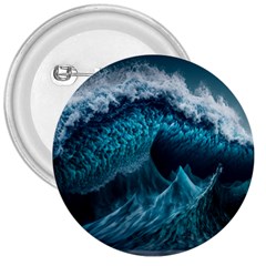 Tsunami Waves Ocean Sea Water Rough Seas 6 3  Buttons