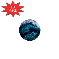 Tsunami Waves Ocean Sea Water Rough Seas 6 1  Mini Magnet (10 pack) 