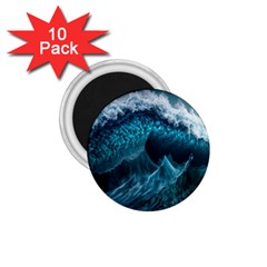 Tsunami Waves Ocean Sea Water Rough Seas 6 1.75  Magnets (10 pack) 