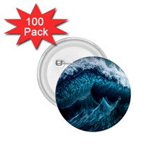 Tsunami Waves Ocean Sea Water Rough Seas 6 1.75  Buttons (100 pack) 