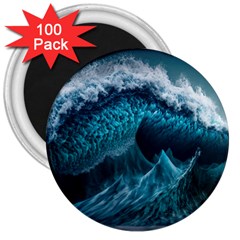 Tsunami Waves Ocean Sea Water Rough Seas 6 3  Magnets (100 pack)