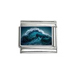 Tsunami Waves Ocean Sea Water Rough Seas 6 Italian Charm (9mm) Front