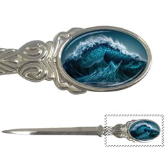 Tsunami Waves Ocean Sea Water Rough Seas 6 Letter Opener by Ravend