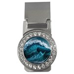 Tsunami Waves Ocean Sea Water Rough Seas 6 Money Clips (CZ)  Front