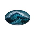 Tsunami Waves Ocean Sea Water Rough Seas 6 Sticker Oval (100 pack) Front