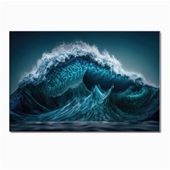 Tsunami Waves Ocean Sea Water Rough Seas 6 Postcard 4 x 6  (pkg Of 10) by Ravend