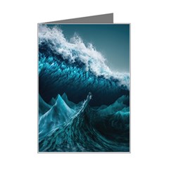 Tsunami Waves Ocean Sea Water Rough Seas 6 Mini Greeting Card