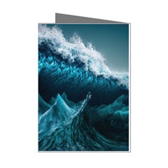 Tsunami Waves Ocean Sea Water Rough Seas 6 Mini Greeting Cards (pkg Of 8) by Ravend