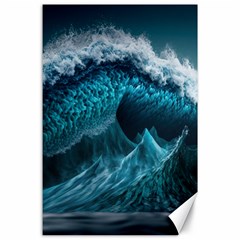 Tsunami Waves Ocean Sea Water Rough Seas 6 Canvas 24  x 36 