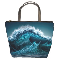 Tsunami Waves Ocean Sea Water Rough Seas 6 Bucket Bag