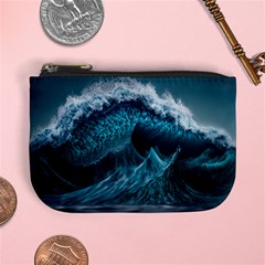 Tsunami Waves Ocean Sea Water Rough Seas 6 Mini Coin Purse by Ravend