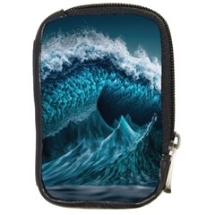 Tsunami Waves Ocean Sea Water Rough Seas 6 Compact Camera Leather Case