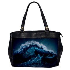 Tsunami Waves Ocean Sea Water Rough Seas 6 Oversize Office Handbag