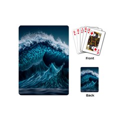 Tsunami Waves Ocean Sea Water Rough Seas 6 Playing Cards Single Design (Mini)