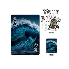 Tsunami Waves Ocean Sea Water Rough Seas 6 Playing Cards 54 Designs (Mini)