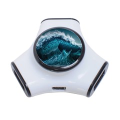 Tsunami Waves Ocean Sea Water Rough Seas 6 3-Port USB Hub