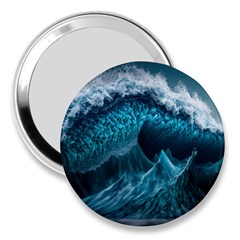 Tsunami Waves Ocean Sea Water Rough Seas 6 3  Handbag Mirrors