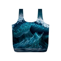 Tsunami Waves Ocean Sea Water Rough Seas 6 Full Print Recycle Bag (S)