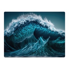 Tsunami Waves Ocean Sea Water Rough Seas 6 Premium Plush Fleece Blanket (Mini)