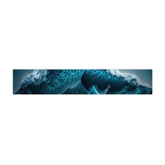 Tsunami Waves Ocean Sea Water Rough Seas 6 Premium Plush Fleece Scarf (Mini)