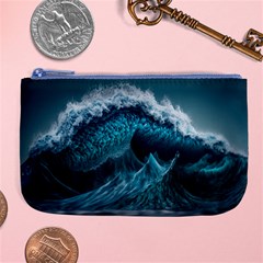 Tsunami Waves Ocean Sea Water Rough Seas 6 Large Coin Purse