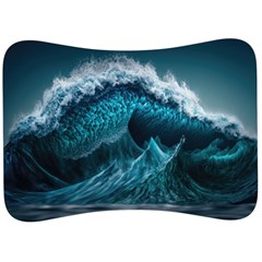 Tsunami Waves Ocean Sea Water Rough Seas 6 Velour Seat Head Rest Cushion