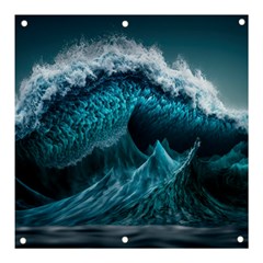 Tsunami Waves Ocean Sea Water Rough Seas 6 Banner And Sign 3  X 3  by Ravend