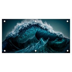 Tsunami Waves Ocean Sea Water Rough Seas 6 Banner and Sign 6  x 3 