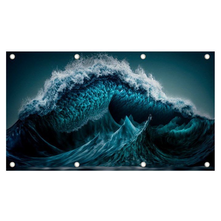 Tsunami Waves Ocean Sea Water Rough Seas 6 Banner and Sign 7  x 4 