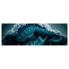 Tsunami Waves Ocean Sea Water Rough Seas 6 Banner and Sign 12  x 4 