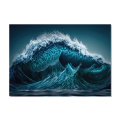 Tsunami Waves Ocean Sea Water Rough Seas 6 Crystal Sticker (a4) by Ravend