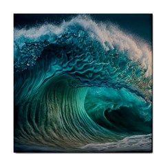 Tsunami Waves Ocean Sea Water Rough Seas 2 Tile Coaster