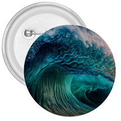 Tsunami Waves Ocean Sea Water Rough Seas 2 3  Buttons by Ravend