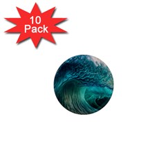 Tsunami Waves Ocean Sea Water Rough Seas 2 1  Mini Magnet (10 pack) 