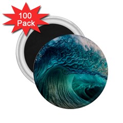 Tsunami Waves Ocean Sea Water Rough Seas 2 2.25  Magnets (100 pack) 