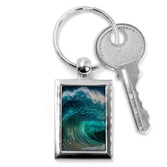 Tsunami Waves Ocean Sea Water Rough Seas 2 Key Chain (rectangle) by Ravend