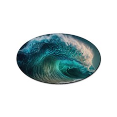 Tsunami Waves Ocean Sea Water Rough Seas 2 Sticker (Oval)