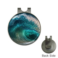 Tsunami Waves Ocean Sea Water Rough Seas 2 Hat Clips with Golf Markers