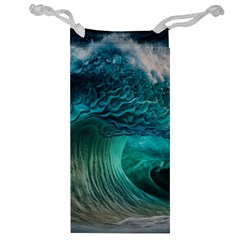 Tsunami Waves Ocean Sea Water Rough Seas 2 Jewelry Bag by Ravend