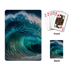 Tsunami Waves Ocean Sea Water Rough Seas 2 Playing Cards Single Design (Rectangle)