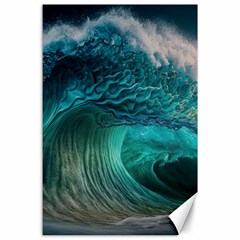 Tsunami Waves Ocean Sea Water Rough Seas 2 Canvas 24  x 36 