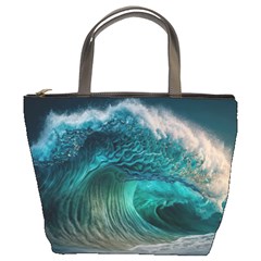 Tsunami Waves Ocean Sea Water Rough Seas 2 Bucket Bag by Ravend