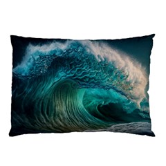 Tsunami Waves Ocean Sea Water Rough Seas 2 Pillow Case by Ravend