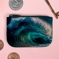 Tsunami Waves Ocean Sea Water Rough Seas 2 Mini Coin Purse